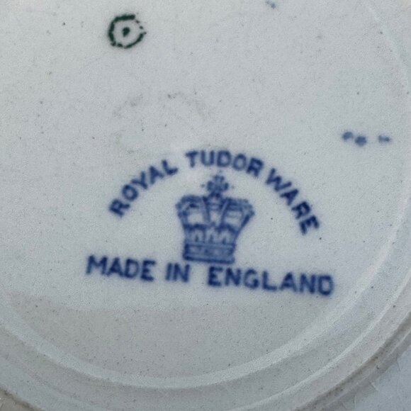 Royal Tudor Ware Blue Floral Ceramic Bowl 6.5 in Made In England Vintage - Picture 2 of 10